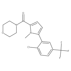 (5-(2-chloro-5-(trifluoromethyl)phenyl)-1-methyl-1H-pyrrol-2-yl)(morpholino)methanone Structure