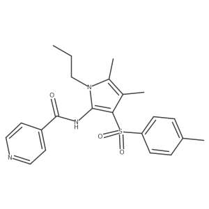 N-{4,5-dimethyl-3-[(4-methylphenyl)sulfonyl]-1-propyl-1H-pyrrol-2-yl}pyridine-4-carboxamide Structure