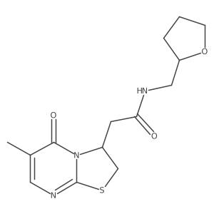 2-{6-methyl-5-oxo-2H,3H,5H-[1,3]thiazolo[3,2-a]pyrimidin-3-yl}-N-[(oxolan-2-yl)methyl]acetamide Structure