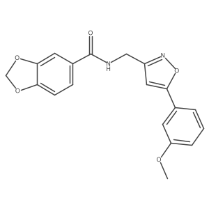 N-((5-(3-methoxyphenyl)isoxazol-3-yl)methyl)benzo[d][1,3]dioxole-5-carboxamide Structure