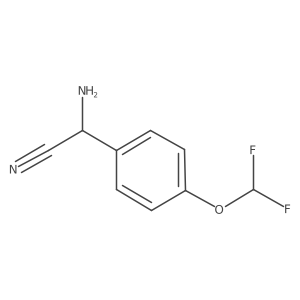 2-Amino-2-(4-(difluoromethoxy)phenyl)acetonitrile结构式