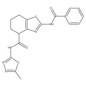 2-benzamido-N-(5-methyl-1,3,4-thiadiazol-2-yl)-4,5,6,7-tetrahydrobenzo[d]thiazole-4-carboxamide Structure