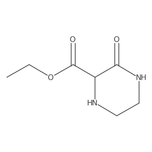 Ethyl 3-oxopiperazine-2-carboxylate结构式