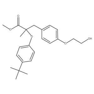 2-(4-Tert-butylphenoxy)-3-[4-(2-hydroxyethoxy)-phenyl]-2-methylpropionic acid methyl ester结构式