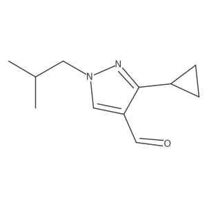 3-Cyclopropyl-1-isobutyl-1H-pyrazole-4-carbaldehyde Structure