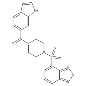 [4-(2,1,3-benzothiadiazol-4-ylsulfonyl)piperazin-1-yl](1H-indol-6-yl)methanone Structure