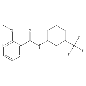 2-(methylsulfanyl)-N-[3-(trifluoromethyl)cyclohexyl]pyridine-3-carboxamide Structure