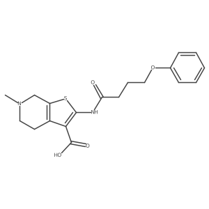 6-methyl-2-(4-phenoxybutanoylamino)-5,7-dihydro-4H-thieno[2,3-c]pyridine-3-carboxylic acid Structure