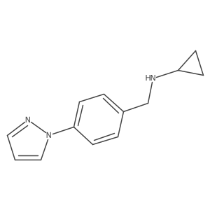 N-{[4-(1H-pyrazol-1-yl)phenyl]methyl}cyclopropanamine结构式