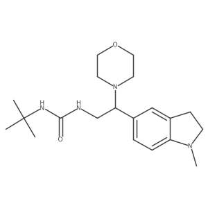 1-(Tert-butyl)-3-(2-(1-methylindolin-5-yl)-2-morpholinoethyl)urea结构式