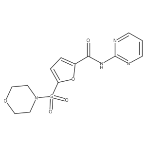 5-(morpholinosulfonyl)-N-(pyrimidin-2-yl)furan-2-carboxamide结构式