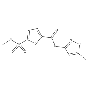 5-(N,N-dimethylsulfamoyl)-N-(5-methylisoxazol-3-yl)furan-2-carboxamide结构式