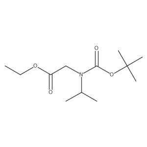 Ethyl N-(tert-butoxycarbonyl)-N-isopropylglycinate结构式