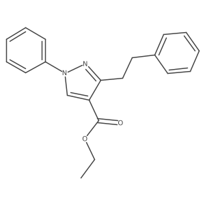ethyl 1-phenyl-3-(2-phenylethyl)-1H-pyrazole-4-carboxylate Structure