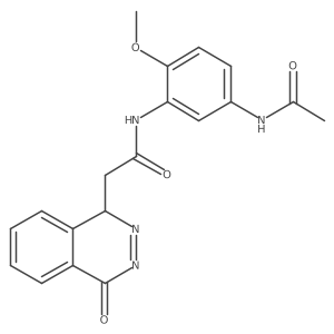 N-(5-acetamido-2-methoxyphenyl)-2-(4-oxo-1H-phthalazin-1-yl)acetamide结构式