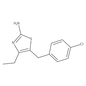 5-[(4-Chlorophenyl)methyl]-4-ethyl-1,3-thiazol-2-amine Structure