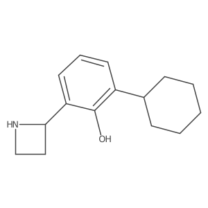 2-(2S)-2-Azetidinyl-6-cyclohexylphenol结构式