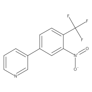 3-[3-Nitro-4-(trifluoromethyl)phenyl]pyridine Structure
