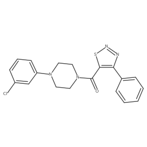 [4-(3-Chlorophenyl)piperazin-1-yl](4-phenyl-1,2,3-thiadiazol-5-yl)methanone结构式