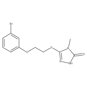 3-{[2-(3-bromophenoxy)ethyl]sulfanyl}-4-methyl-4,5-dihydro-1H-1,2,4-triazol-5-one结构式