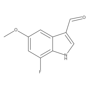 7-fluoro-5-methoxy-1H-indole-3-carbaldehyde结构式