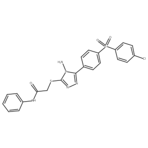2-[[4-Amino-5-[4-[(4-chlorophenyl)sulfonyl]phenyl]-4H-1,2,4-triazol-3-yl]thio]-N-phenylacetamide结构式