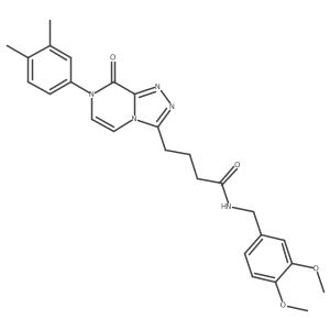 N-(3,4-dimethoxybenzyl)-4-[7-(3,4-dimethylphenyl)-8-oxo-7,8-dihydro[1,2,4]triazolo[4,3-a]pyrazin-3-yl]butanamide结构式