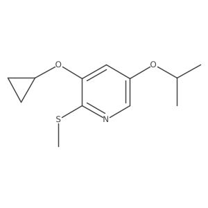 3-Cyclopropoxy-5-isopropoxy-2-(methylthio)pyridine结构式