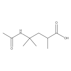 4-Acetamido-2,4-dimethylpentanoic acid结构式