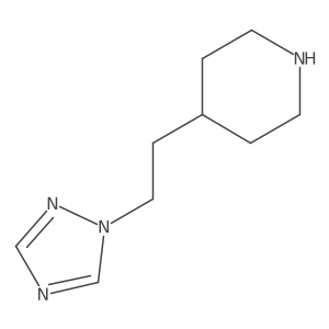 4-[2-(1H-1,2,4-triazol-1-yl)ethyl]piperidine结构式
