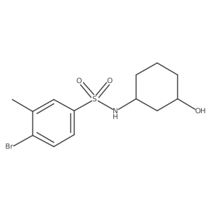 4-bromo-N-(3-hydroxycyclohexyl)-3-methylbenzenesulfonamide Structure
