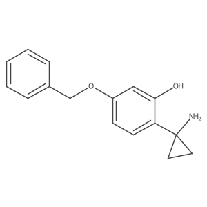 2-(1-Aminocyclopropyl)-5-(benzyloxy)phenol结构式