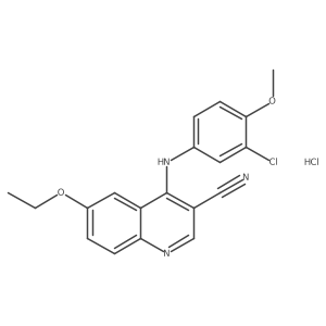 4-((3-Chloro-4-methoxyphenyl)amino)-6-ethoxyquinoline-3-carbonitrile hydrochloride Structure