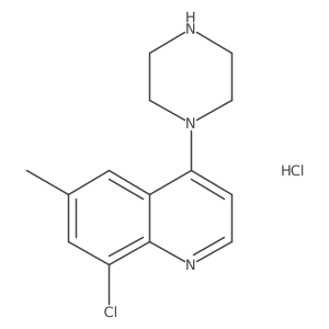 8-Chloro-6-methyl-4-(piperazin-1-yl)quinoline hydrochloride Structure