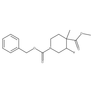 1,4-Piperidinedicarboxylic acid, 3-fluoro-4-methyl-, 4-methyl 1-(phenylmethyl) ester Structure