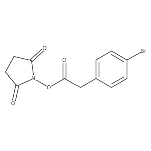 2,5-Dioxopyrrolidin-1-yl 2-(4-bromophenyl)acetate结构式