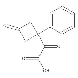 2-Oxo-2-(3-oxo-1-phenylcyclobutyl)acetic acid Structure