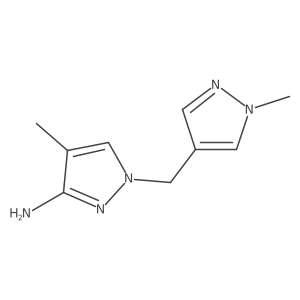 4-Methyl-1-[(1-methyl-1H-pyrazol-4-yl)methyl]-1H-pyrazol-3-amine结构式