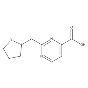 2-(Oxolan-2-ylmethyl)pyrimidine-4-carboxylicacid Structure