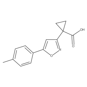 1-(5-(p-Tolyl)isoxazol-3-yl)cyclopropanecarboxylic acid结构式