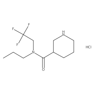 N-propyl-N-(2,2,2-trifluoroethyl)piperidine-3-carboxamide hydrochloride Structure