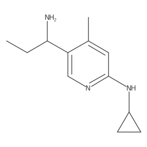 5-(1-Aminopropyl)-N-cyclopropyl-4-methylpyridin-2-amine结构式