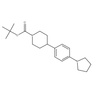 4-(4-Pyrrolidin-1-yl-phenyl)-piperidine-1-carboxylic acid tert-butyl ester Structure
