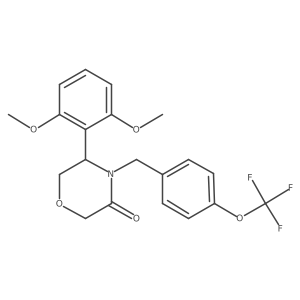 5-(2,6-Dimethoxyphenyl)-4-(4-(trifluoromethoxy)benzyl)-morpholin-3-one结构式