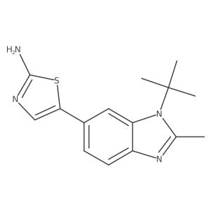 5-(1-tert-Butyl-2-methyl-1H-benzo-[d]imidazol-6-yl)thiazol-2-amine Structure