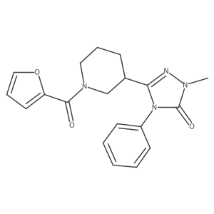 5-[1-(furan-2-carbonyl)-3-piperidyl]-2-methyl-4-phenyl-1,2,4-triazol-3-one Structure