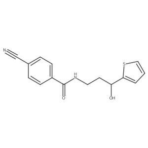 4-cyano-N-(3-hydroxy-3-(thiophen-2-yl)propyl)benzamide Structure