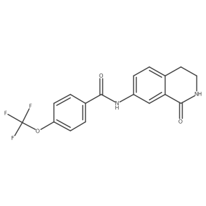 N-(1-oxo-1,2,3,4-tetrahydroisoquinolin-7-yl)-4-(trifluoromethoxy)benzamide结构式