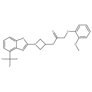 1-(4-(Trifluoromethyl)benzo[d]thiazol-2-yl)azetidin-3-yl 2-(2-methoxyphenoxy)acetate Structure
