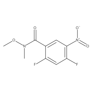 2,4-difluoro-N-methoxy-N-methyl-5-nitrobenzamide结构式